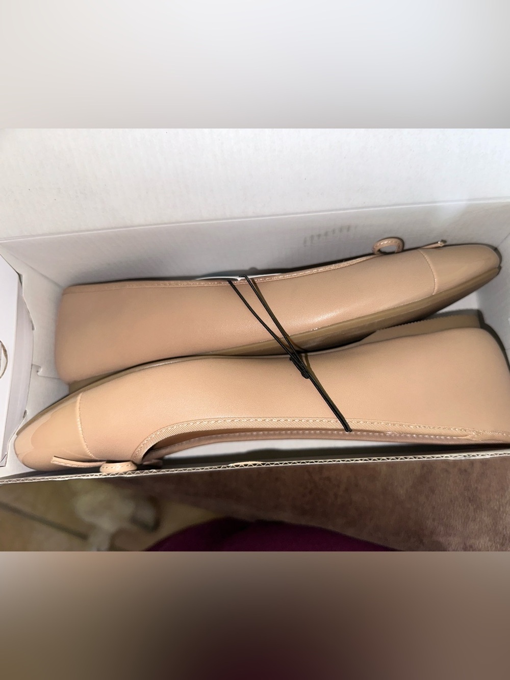 DV by Dolce Vita Women's Nude Ballet Flats with Bow Accent - Picture 3 of 3